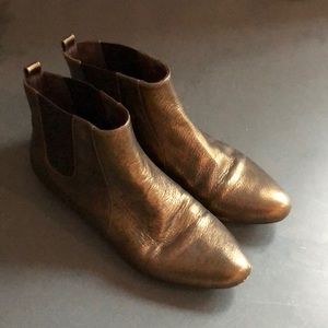 Bronze Leather ankle booties Bimba y Lola